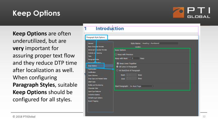 Example of proper Keep Options for localization of adobe documents
